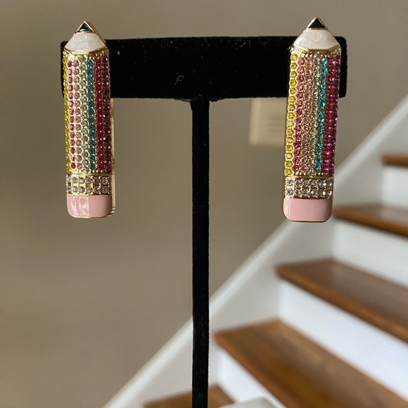 Sugarfix Baublebar Looking Sharp Lead Pencil Earrings NWT Back to School - Picture 4 of 5
